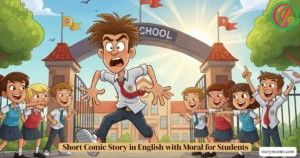 Short Comic Story in English with Moral for Students